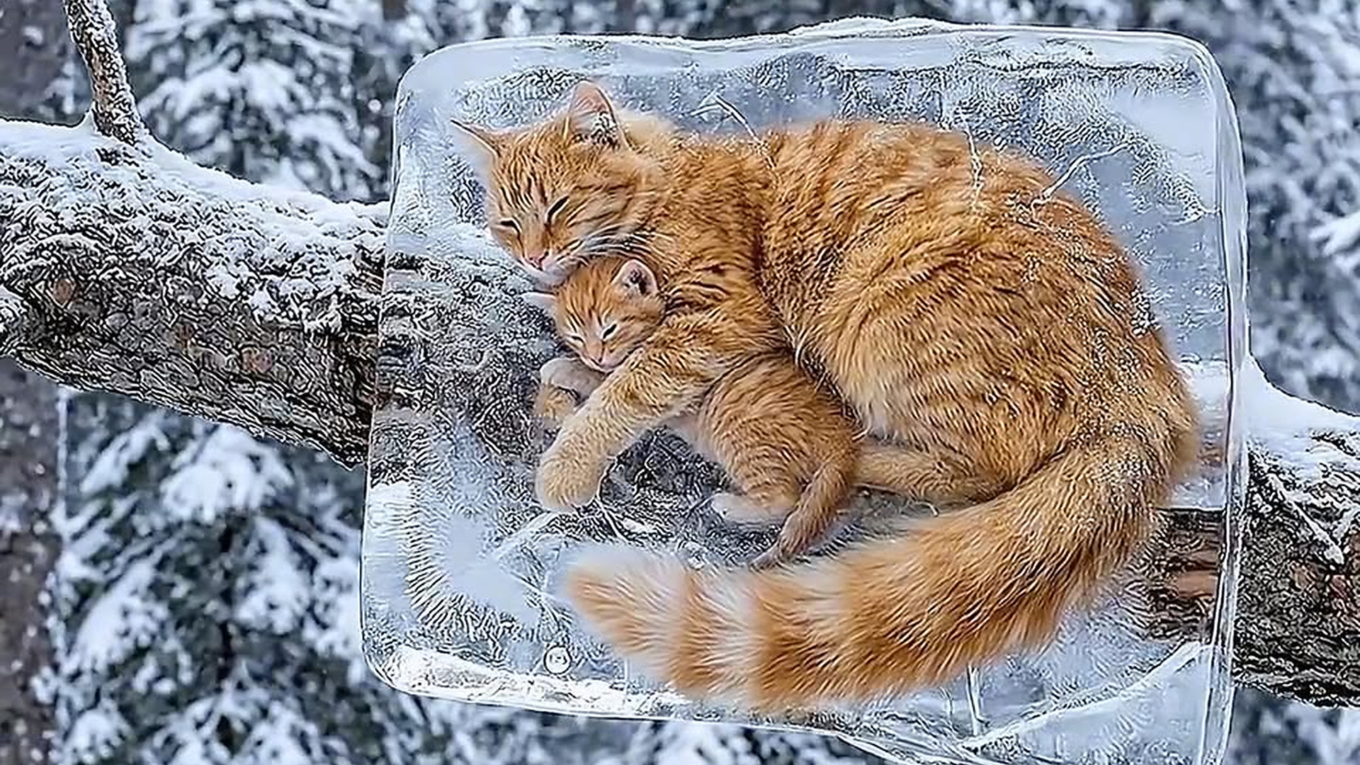 Full Video : N2406064_Mother cat protects cubs with her life; old lady saves them with gentleness..mp4 | Comedy Film Station